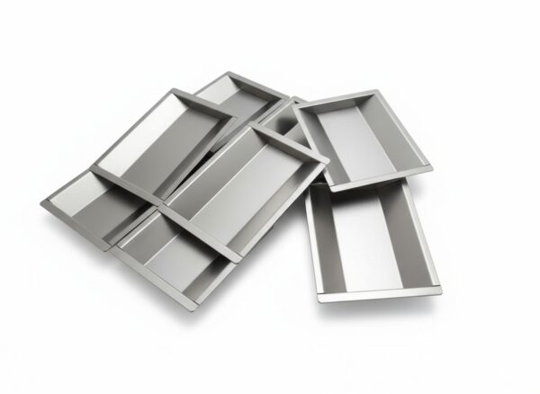 Bandejas rectangulares de aluminio para horno, resistentes y duraderas, ideales para repostería