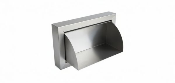 Buzón moderno de acero inoxidable para pared, resistente y elegante para exteriores
