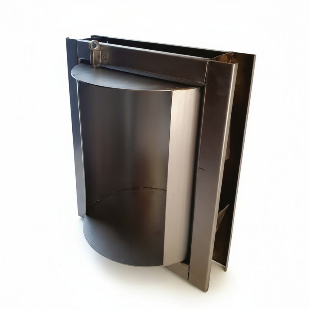 Cilindro metálico con bisagra de acero inoxidable para ventilación industrial Blindajes Oeste
